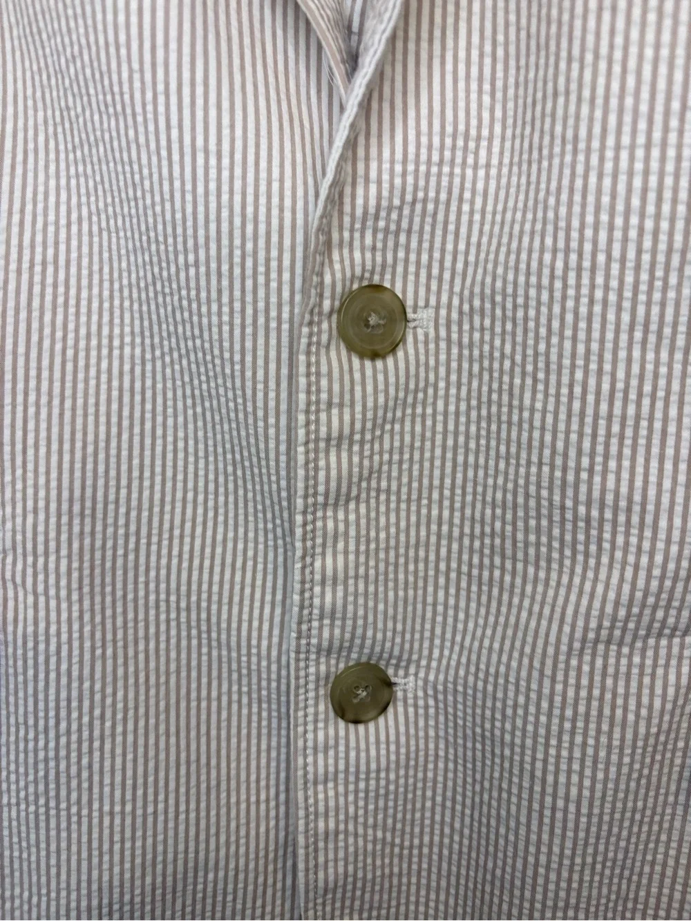 J.Crew 44R Tan Seersucker Cotton Blazer Sport Coat Two Button